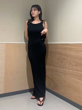 「SNIDEL（スナイデル）のアイテム（ワンピース/ドレス）」を使った、SNIDELさん（レディース・157cm）の夏コーディネート