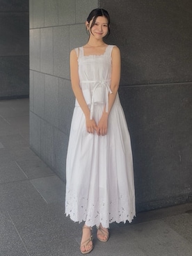 「フレアスカート」｜SNIDELさん（レディース・165cm）の春コーディネート