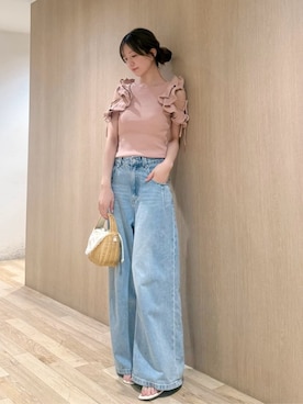 「SNIDEL（スナイデル）のアイテム（シューズ）」を使った、SNIDELさん（レディース・162cm）の夏コーディネート