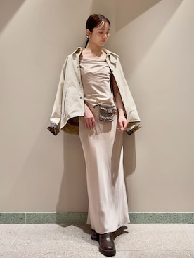 「アイテム（チャーム）」を使った、SNIDELさん（レディース・160cm）の秋コーディネート