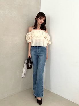 「アイテム（バンダナ/スカーフ）」を使った、SNIDELさん（レディース・162cm）の夏コーディネート