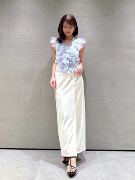「シアー素材」｜SNIDELさん（レディース・153cm）の夏コーディネート