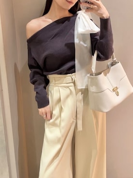 「肌見せ」｜SNIDELさん（レディース・165cm）の秋コーディネート