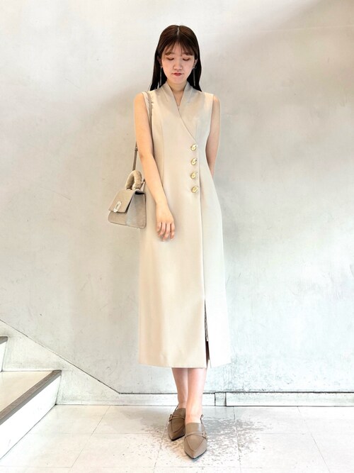 snidel ワンピース/ジレワンピース レイヤードライクジレワンピース