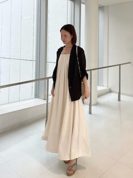 「SNIDEL（スナイデル）のアイテム（ワンピース）」を使った、SNIDELさん（レディース・154cm）の夏コーディネート