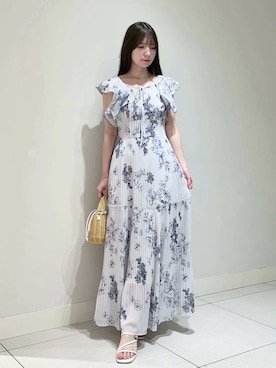 「SNIDEL（スナイデル）のアイテム（ワンピース/ドレス）」を使った、SNIDELさん（レディース・155cm）の夏コーディネート