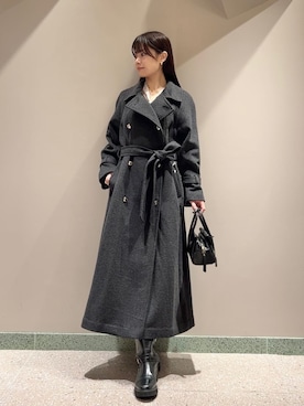 「アイテム（チェスターコート）」を使った、SNIDELさん（レディース・165cm）の秋コーディネート