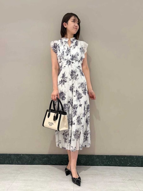 販路限定サイズあり】Sustainableプリーツプリントワンピース