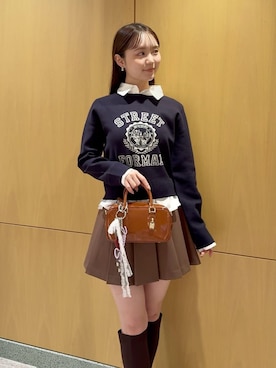 「アイテム（チャーム）」を使った、SNIDELさん（レディース・160cm）の秋コーディネート
