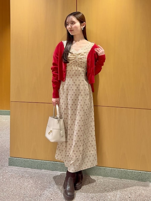 SNIDEL（スナイデル） カーディガン リボンドッキングカーディガン