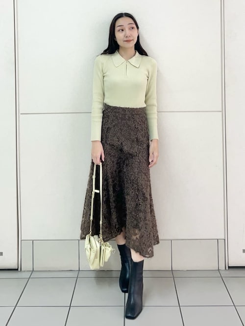 ファブリックイレヘムフレアスカート（スカート）｜SNIDEL（スナイデル