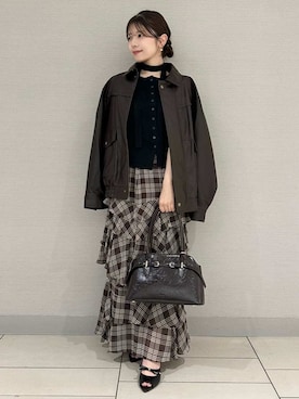 「SNIDEL（スナイデル）のアイテム（ブルゾン）」を使った、SNIDELさん（レディース・150cm）の秋コーディネート