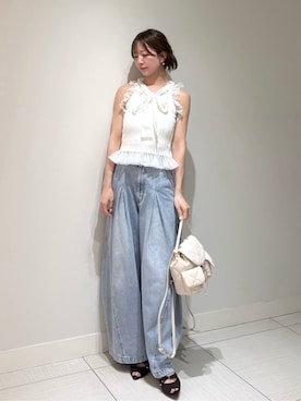 「SNIDEL（スナイデル）のアイテム（アクセサリー）」を使った、SNIDELさん（レディース・162cm）の夏コーディネート