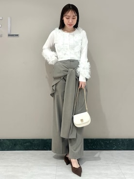 「SNIDEL（スナイデル）のアイテム（パンツ）」を使った、SNIDELさん（レディース・162cm）の春コーディネート