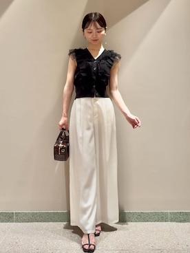 「アイテム（イヤリング）」を使った、SNIDELさん（レディース・160cm）の夏コーディネート