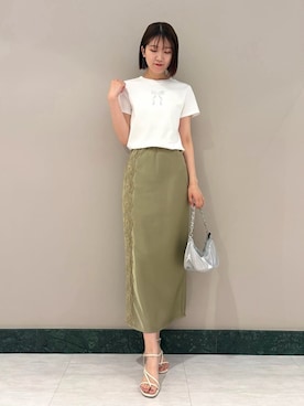 「SNIDEL（スナイデル）のアイテム（トップス）」を使った、SNIDELさん（レディース・174cm）の夏コーディネート