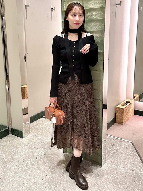 ファブリックイレヘムフレアスカート（スカート）｜SNIDEL（スナイデル