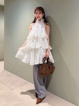 「SNIDEL（スナイデル）のアイテム（パンツ）」を使った、SNIDELさん（レディース・153cm）の春コーディネート