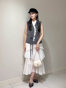 「SNIDEL（スナイデル）のアイテム（バッグ）」を使った、SNIDELさん（レディース・158cm）の夏コーディネート