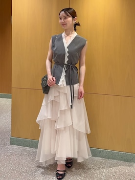 「SNIDEL（スナイデル）のアイテム（アクセサリー）」を使った、SNIDELさん（レディース・160cm）の夏コーディネート
