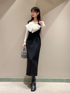 「アイテム（ワンピース/ドレス）」を使った、SNIDELさん（レディース・165cm）の冬コーディネート