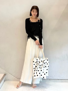 「SNIDEL（スナイデル）のアイテム（パンツ）」を使った、SNIDELさん（レディース・174cm）の夏コーディネート