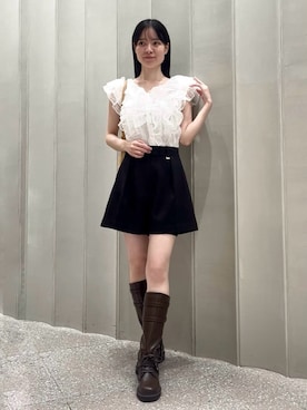 「SNIDEL（スナイデル）のアイテム（トップス）」を使った、SNIDELさん（レディース・160cm）の夏コーディネート