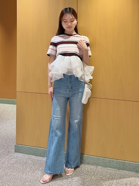 「SNIDEL（スナイデル）のアイテム（パンツ）」を使った、SNIDELさん（レディース・160cm）の春コーディネート