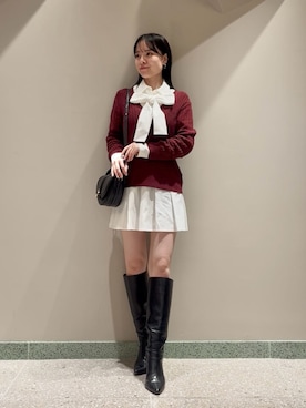 「アイテム（その他トップス、レッド系）」を使った、SNIDELさん（レディース・160cm）の秋コーディネート