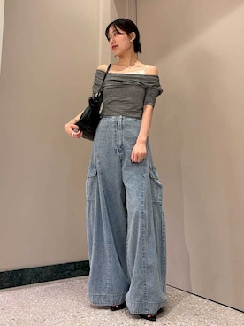 「SNIDEL（スナイデル）のアイテム（トップス）」を使った、SNIDELさん（レディース・158cm）の夏コーディネート