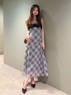 「SNIDEL（スナイデル）のアイテム（ワンピース/ドレス）」を使った、SNIDELさん（レディース・167cm）の夏コーディネート