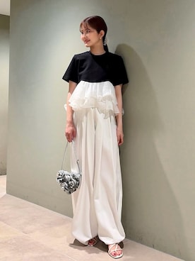 「SNIDEL（スナイデル）のアイテム（パンツ）」を使った、SNIDELさん（レディース・153cm）の春コーディネート