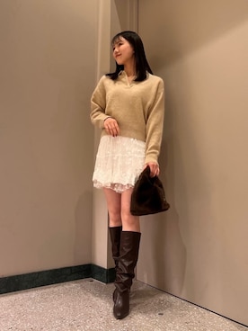 SNIDELさん（レディース・164cm）の冬コーディネート