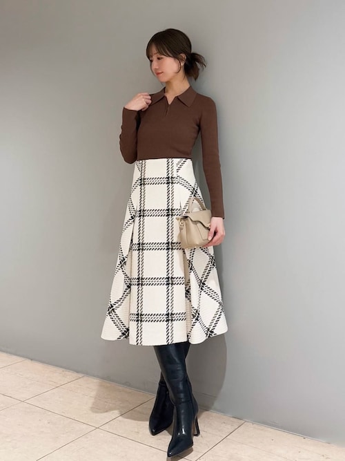 ハーフジップポロニットプルオーバー（ニット/セーター）｜SNIDEL