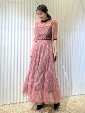 「アイテム（ドレス）」を使った、SNIDELさん（レディース・153cm）の秋コーディネート