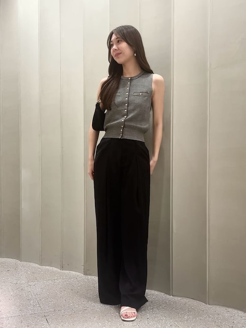 SNIDEL タックぺプラムビスチェ タックドレープワイドパンツ タック