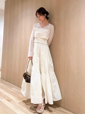 「SNIDEL（スナイデル）のアイテム（ハンドバッグ）」を使った、SNIDELさん（レディース・162cm）の春コーディネート