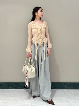 「SNIDEL（スナイデル）のアイテム（パンツ）」を使った、SNIDELさん（レディース・159cm）の冬コーディネート