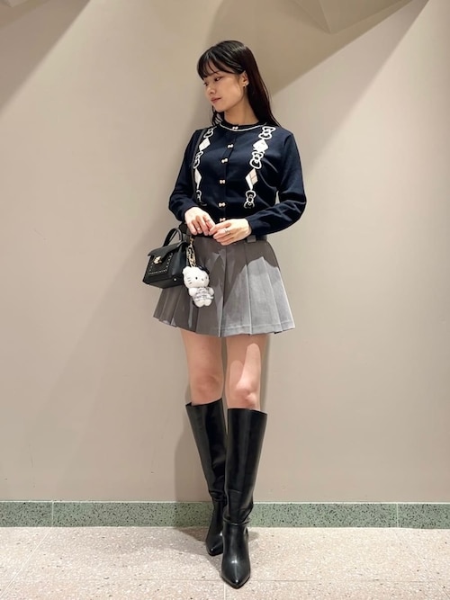 定価22880円　SNIDEL スナイデル　ブーツ　新品　M 黒 フィットロングブーツ（ブーツ）｜SNIDEL（スナイデル）の