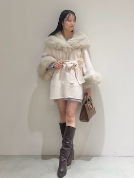 「アイテム（財布/小物）」を使った、SNIDELさん（レディース・163cm）の冬コーディネート