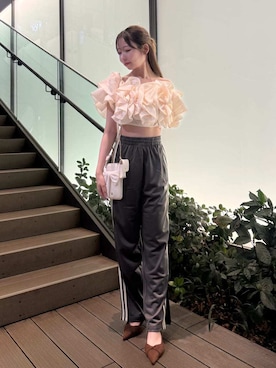 「SNIDEL（スナイデル）のアイテム（パンツ）」を使った、SNIDELさん（レディース・160cm）の冬コーディネート