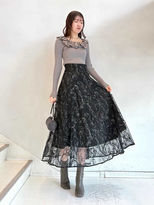 セール】シアーフリルニットプルオーバー（ニット/セーター）｜SNIDEL