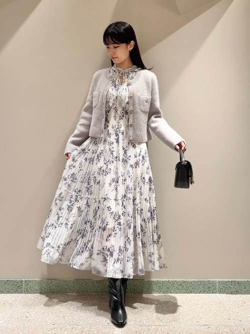 【新品】スナイデル　プリントプリーツシャーリングワンピース SNIDEL ワンピース 「00サイズあり」プリントプリーツ