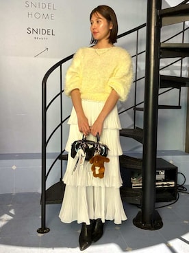 「SNIDEL（スナイデル）のアイテム（アクセサリー）」を使った、SNIDELさん（レディース・165cm）の冬コーディネート