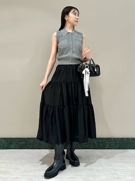 「アイテム（チャーム）」を使った、SNIDELさん（レディース・159cm）の夏コーディネート