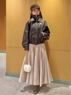 「SNIDEL（スナイデル）のアイテム（帽子）」を使った、SNIDELさん（レディース・160cm）の冬コーディネート