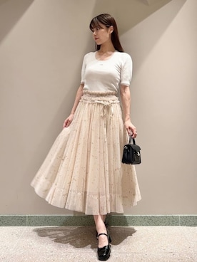 「骨格ナチュラル」｜SNIDELさん（レディース・165cm）の夏コーディネート