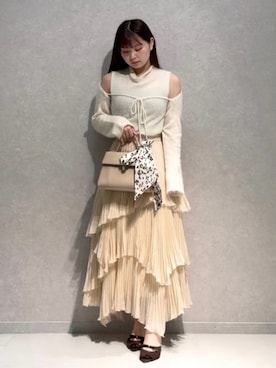 「SNIDEL（スナイデル）のアイテム（バッグ）」を使った、SNIDELさん（レディース・156cm）の秋コーディネート