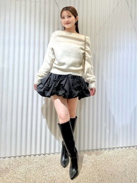 「アイテム（バレッタ/ヘアクリップ）」を使った、SNIDELさん（レディース・153cm）の秋コーディネート