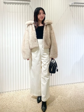 「SNIDEL（スナイデル）のフラップボストンバッグ（ボストンバッグ）」を使った、SNIDELさん（レディース・162cm）の秋コーディネート